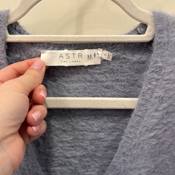 ASTR Sheresa Wrap Sweater Soft Blue - Picture 6 of 9